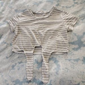 Tie front crop top